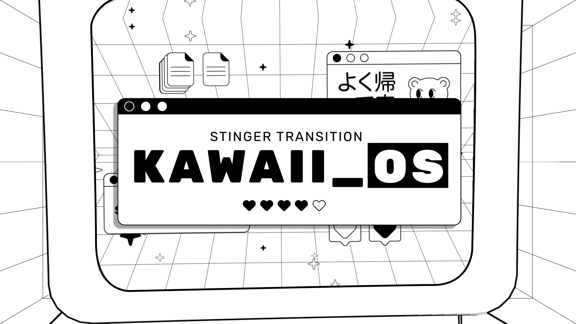 Kawaii OS- Stinger Transition for Twitch, Youtube and Facebook