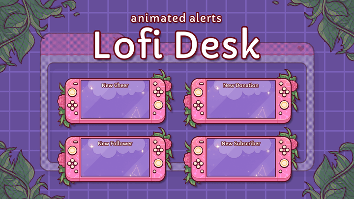 Lofi Desk - Animated Alerts for Twitch, Youtube and Facebook Gaming