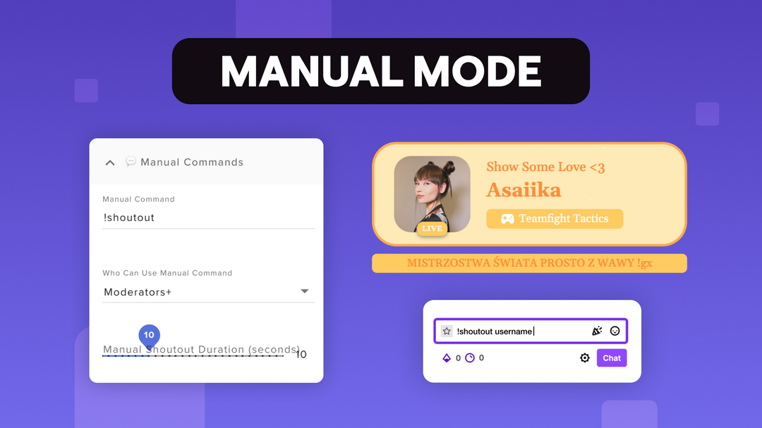 Shoutout Widget for Twitch – Streamer Highlights for OBS Studio & StreamElements