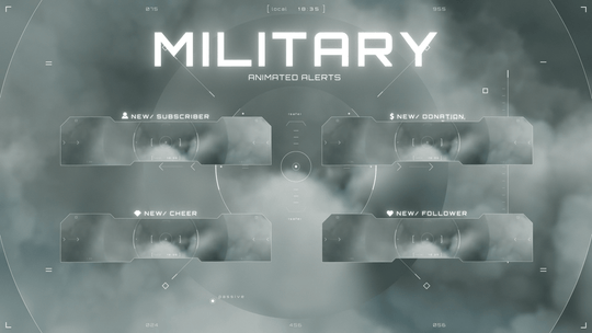 Military - Animated Alerts for Twitch, Youtube and Facebook Gaming