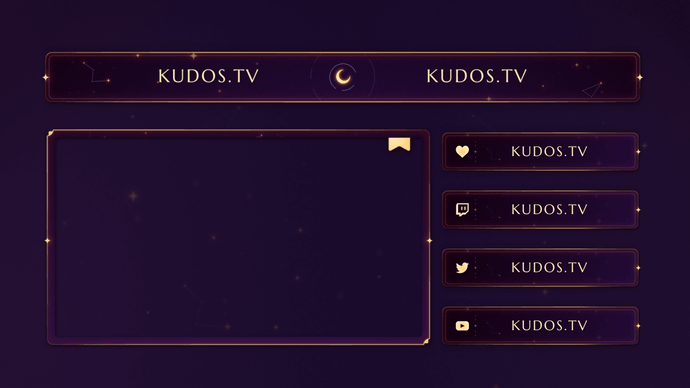 Moonveil — Stream Header, Label and Webcam Overlay Pack for OBS