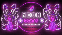 Load image into Gallery viewer, Neon Cats - Twitch Overlay and Alerts Package for OBS Studio
