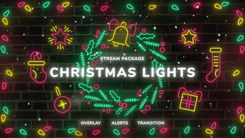 Christmas Lights - Twitch Overlay and Alerts Package for OBS Studio