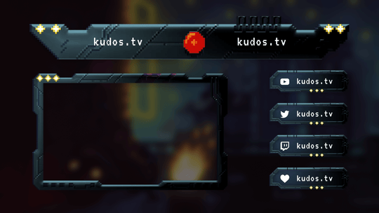 Night City — Stream Header, Label, Webcam Overlay Pack for OBS