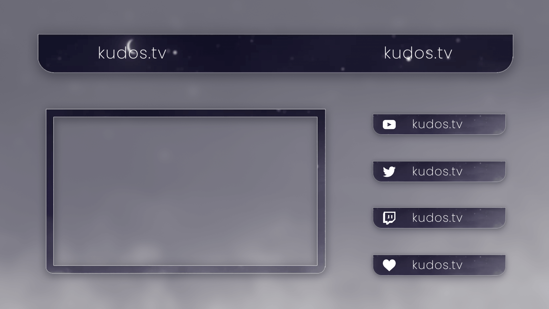 Night Sky — Stream Header, Label and Webcam Overlay Pack for OBS