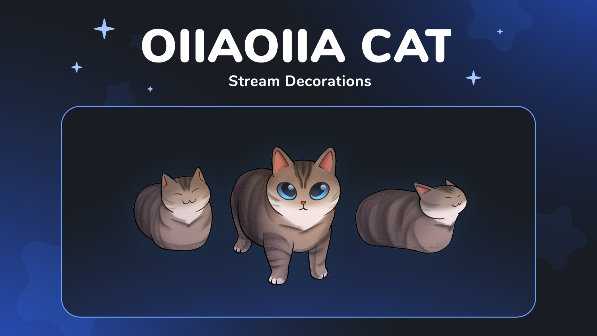 OIIAOIIA Cat Stream Decorations for Streamlabs, StreamElements, and OBS