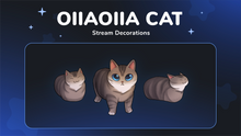 Load image into Gallery viewer, OIIAOIIA Cat Stream Decorations for Streamlabs, StreamElements, and OBS
