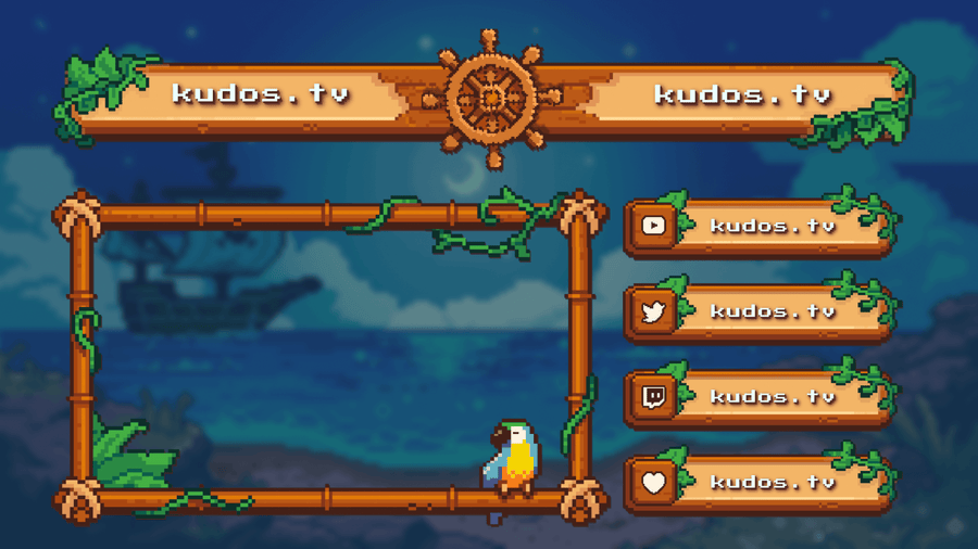 Pixel Pirates - Twitch Overlay and Alerts Package for OBS Studio