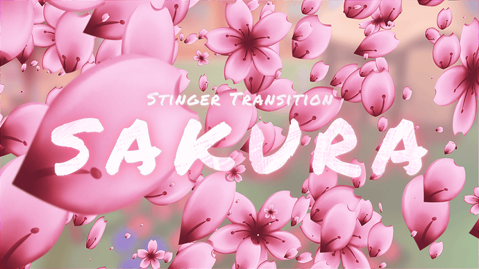Sakura Flowers - Stinger Transition for Twitch, Youtube and Facebook