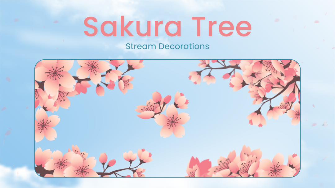 Sakura Tree Stream Decorations for Streamlabs, StreamElements, and OBS

