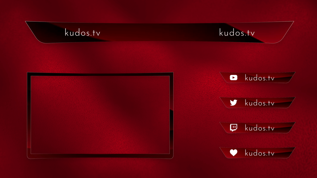 Scarlet — Stream Header, Label and Webcam Overlay Pack for OBS