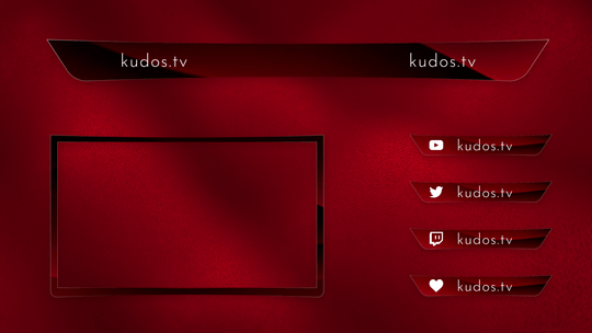 Scarlet — Stream Header, Label and Webcam Overlay Pack for OBS