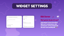 Load image into Gallery viewer, Twitch Stream FAQ Widget • Rotating Q&amp;A Overlay for OBS &amp; StreamElements • Vtuber Friendly
