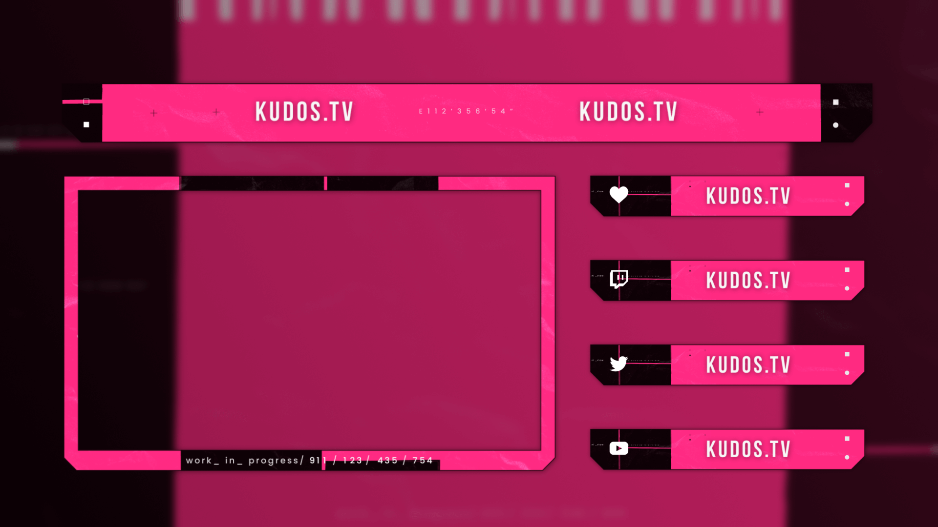 Shape — Stream Header, Label and Webcam Overlay Pack for OBS