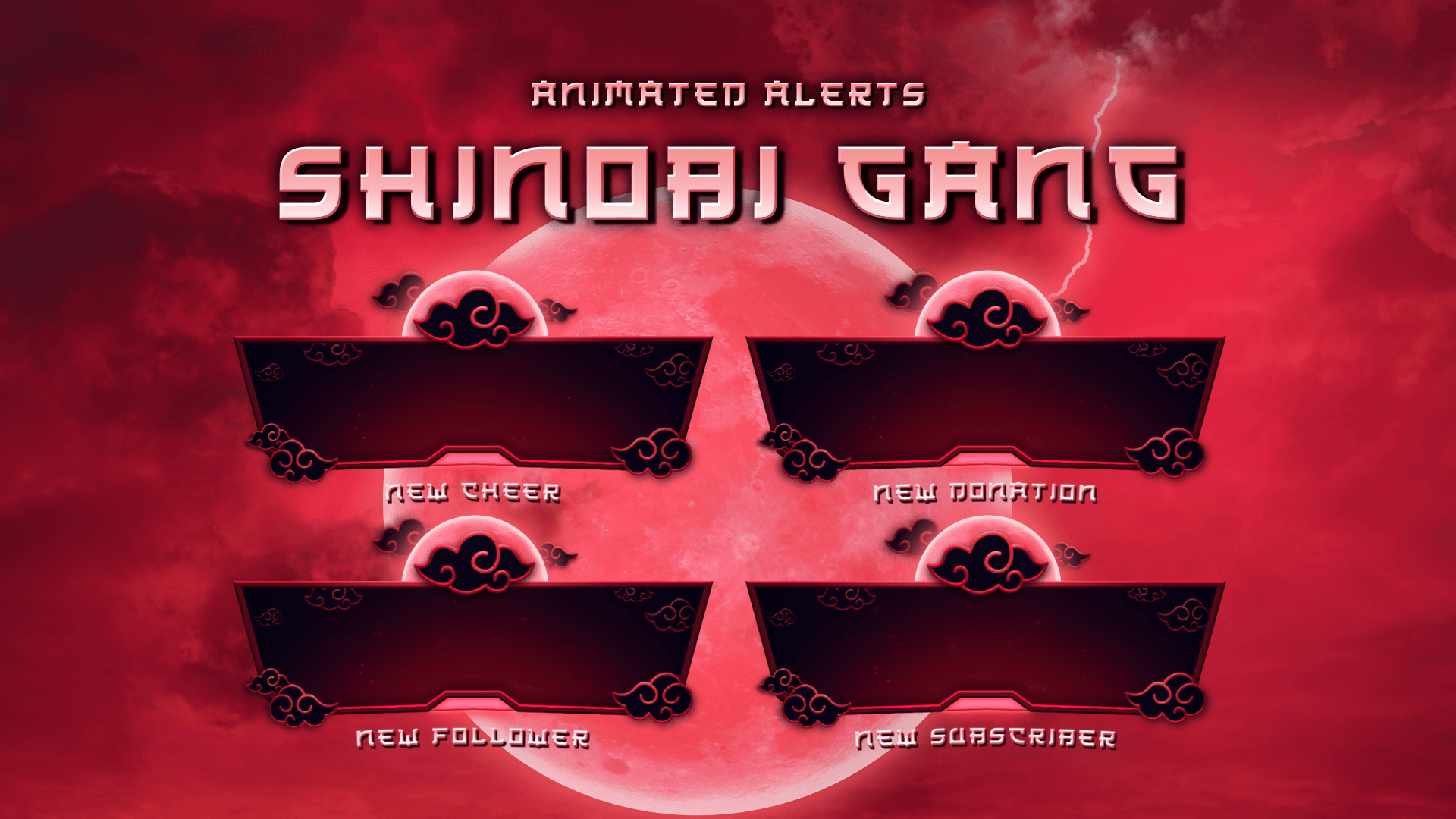 Shinobi Gang - Animated Alerts for Twitch, Youtube and Facebook Gaming