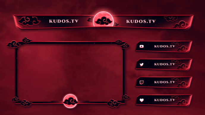 Shinobi Gang — Stream Header, Label and Webcam Overlay Pack for OBS