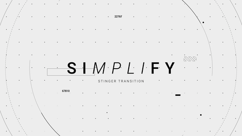 Simplify - Stinger Transition for Twitch, Youtube and Facebook