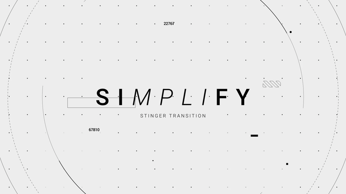 Simplify - Stinger Transition for Twitch, Youtube and Facebook