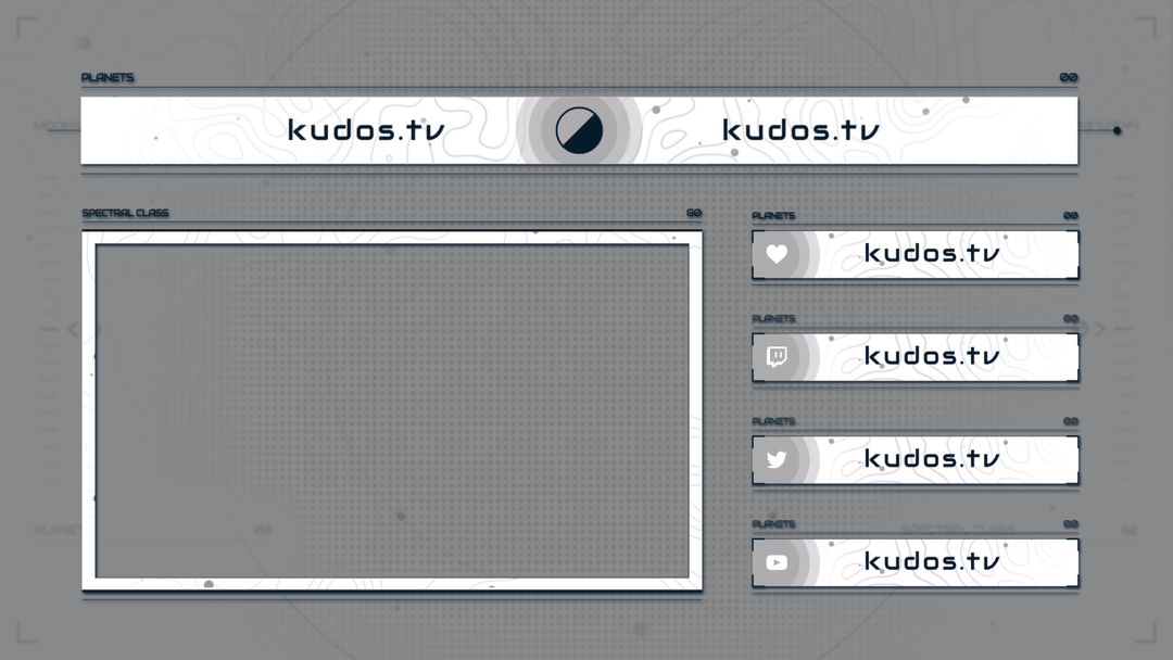 Starfield  — Stream Header, Label and Webcam Overlay Pack for OBS