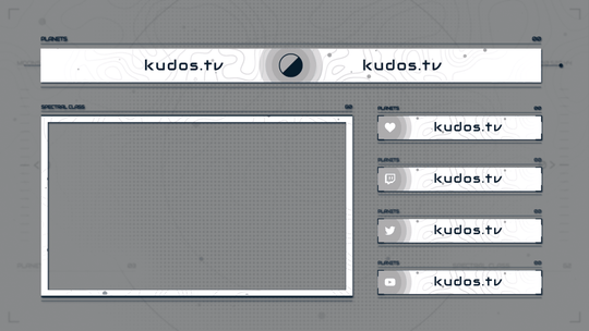 Starfield  — Stream Header, Label and Webcam Overlay Pack for OBS