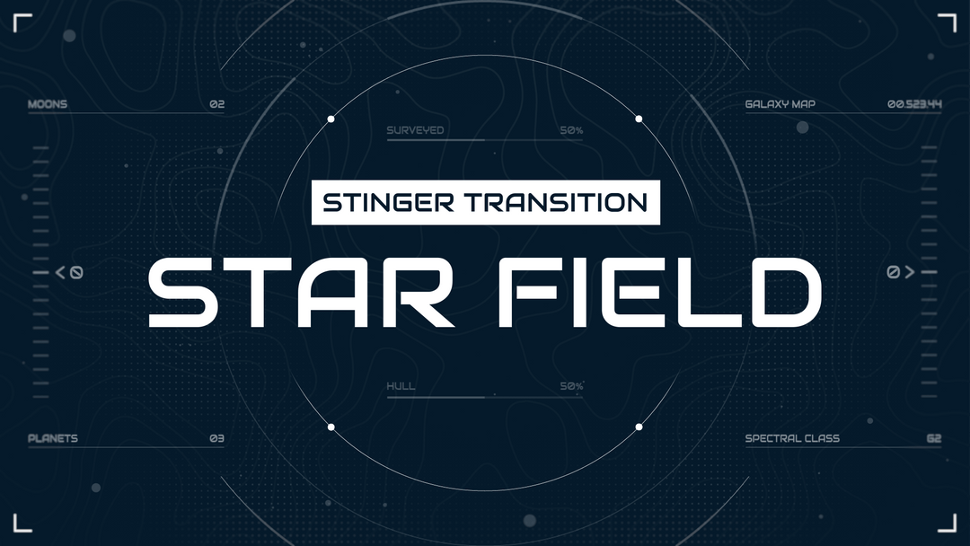 Starfield - Stinger Transition for Twitch, Youtube and Facebook
