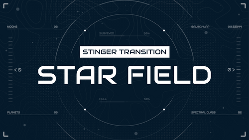 Starfield - Stinger Transition for Twitch, Youtube and Facebook