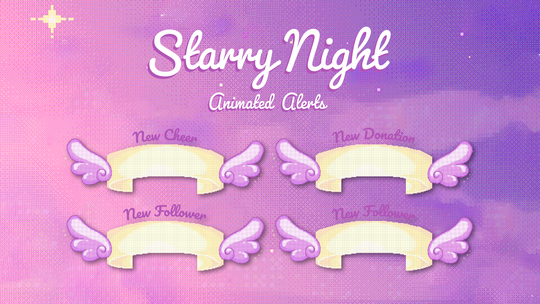 Starry Night - Twitch Overlay and Alerts Package for OBS Studio