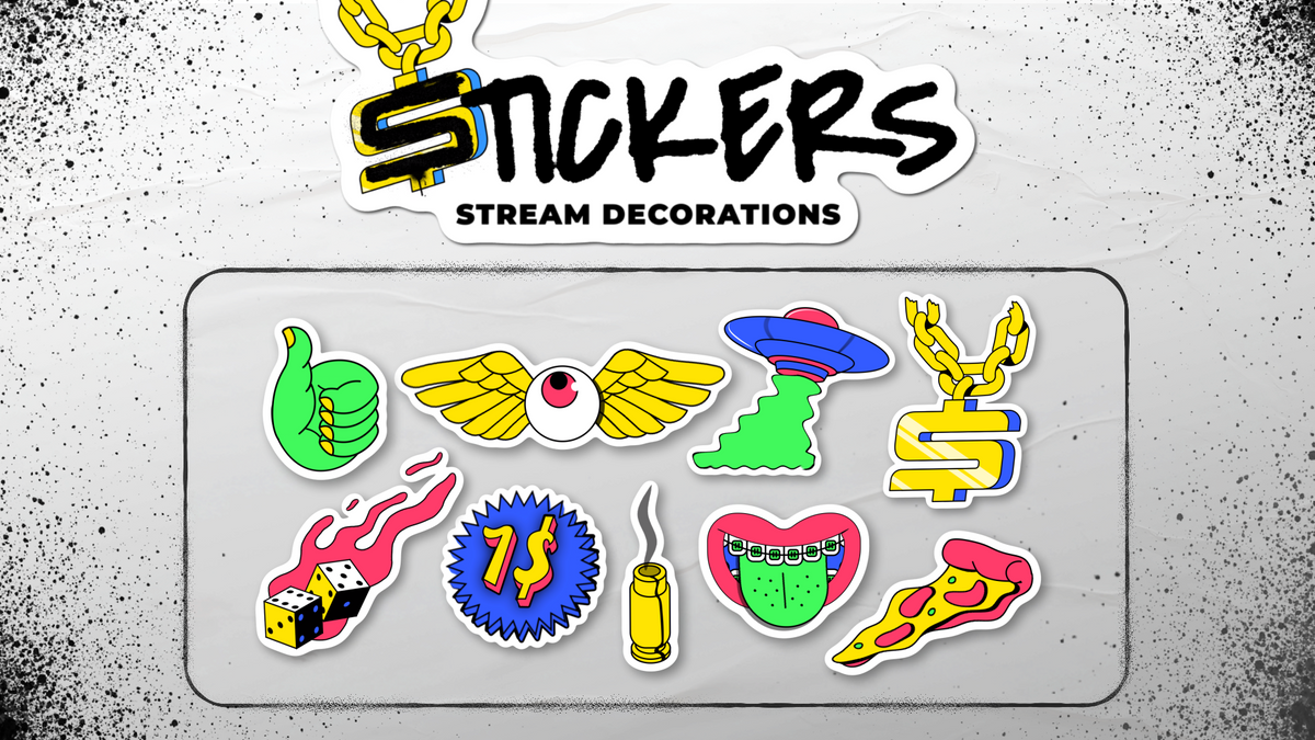 Stickers Stream Decorations for Streamlabs, StreamElements, and OBS