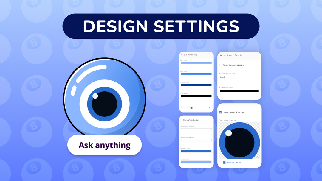 Magic 8 Ball Twitch Widget • Interactive Chat Command Game • Crystal Ball • StreamElements OBS Overlay