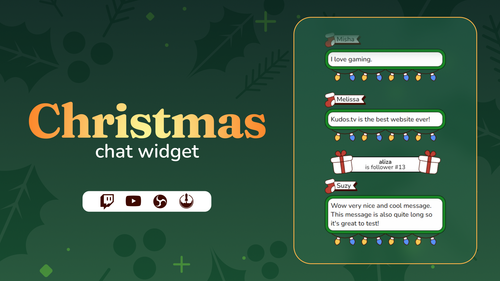 Christmas Twitch Chat Widget for StreamElements & OBS Studio