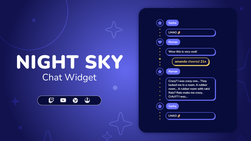 Night Sky Twitch Chat Widget for StreamElements & OBS Studio