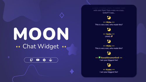 Moon Twitch Chat Widget for StreamElements & OBS Studio