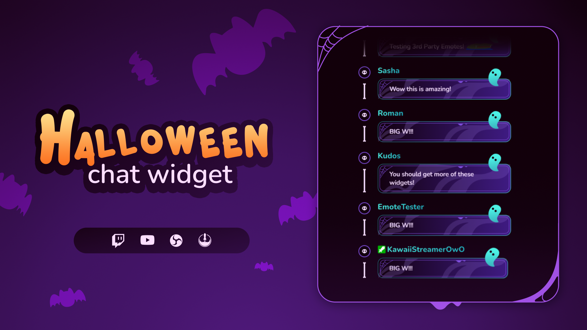 Halloween Twitch Chat Widget for StreamElements & OBS Studio