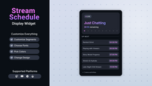 Load image into Gallery viewer, Twitch Stream Schedule Widget • Live Timer Overlay for OBS &amp; StreamElements
