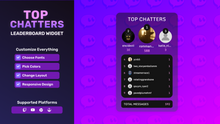 Load image into Gallery viewer, Top Chatters Leaderboard Twitch Widget • Live Chat Ranking Overlay • StreamElements &amp; OBS
