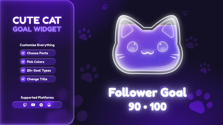 Twitch Goals — Custom Goal Bar Widgets for Your Stream | kudos.tv