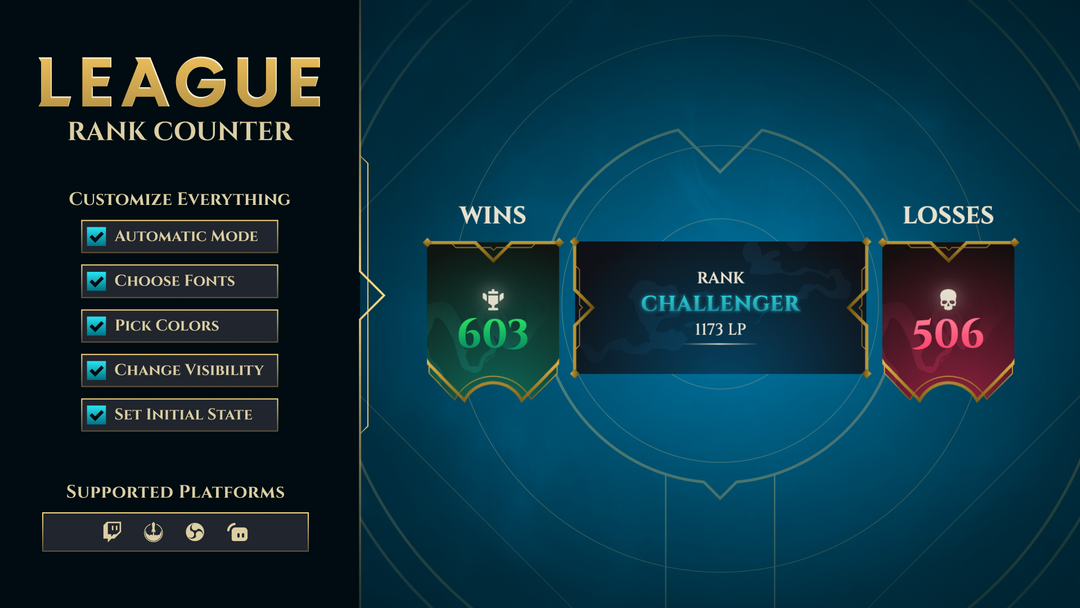 League Counter Widget
