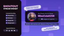 Load image into Gallery viewer, Shoutout Widget for Twitch – Streamer Highlights for OBS Studio &amp; StreamElements
