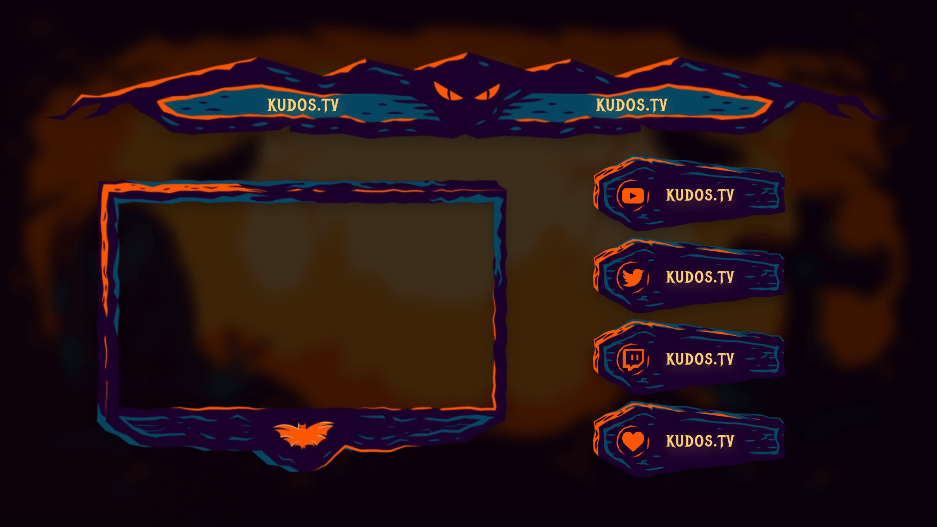 Trick Or Treat — Stream Header, Label and Webcam Overlay Pack for OBS