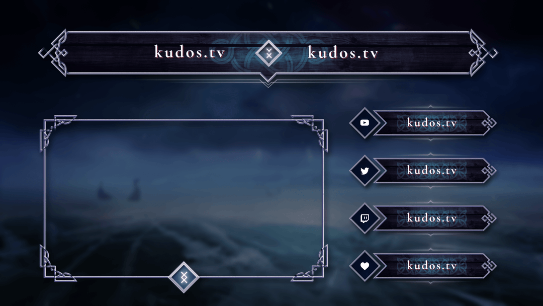 Valhalla — Stream Header, Label and Webcam Overlay Pack for OBS