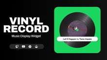 Load image into Gallery viewer, Vinyl Record Music Display Widget for Twitch &amp; Youtube | All Music Platforms Supported

