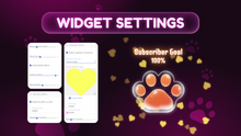 Load image into Gallery viewer, Cat Paw Goal Widget for Twitch &amp; YouTube – Kawaii Animated Goal Tracker Overlay for OBS Studio &amp; StreamElements
