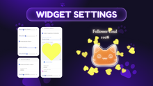 Load image into Gallery viewer, Cute Cat Goal Widget for Twitch – Kawaii Stream Overlay with Goal Tracker for OBS Studio, YouTube &amp; StreamElements
