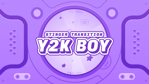 Y2K Boy - Stinger Transition for Twitch, Youtube and Facebook