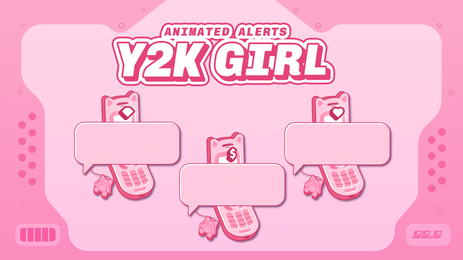 Y2K Girl — Animated Alerts for Twitch, Youtube and Facebook Gaming