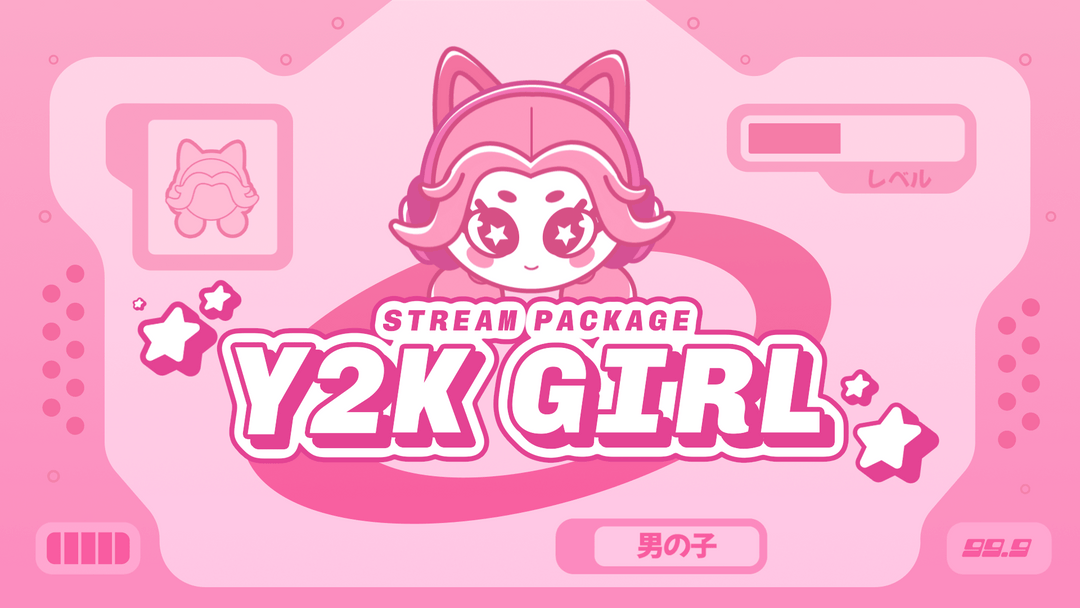 Y2K Girl — Twitch Overlay and Alerts Package for OBS Studio