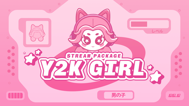 Y2K Girl — Twitch Overlay and Alerts Package for OBS Studio