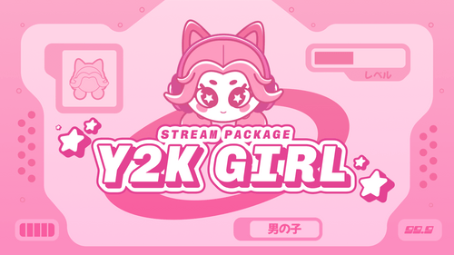 Y2K Girl — Twitch Overlay and Alerts Package for OBS Studio