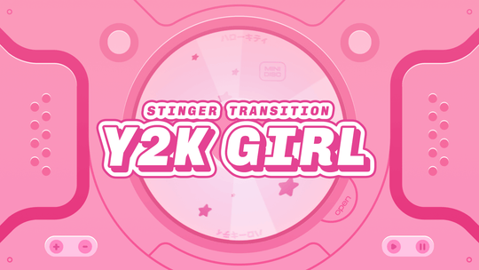 Y2K Girl — Stinger Transition for Twitch, Youtube and Facebook