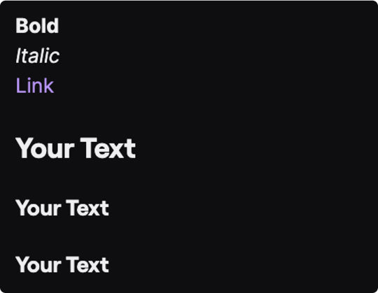 Twitch Panels Text Emphasis